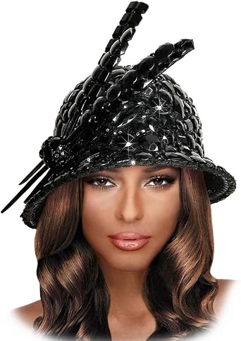 Beaded Bell Cloche Hat 