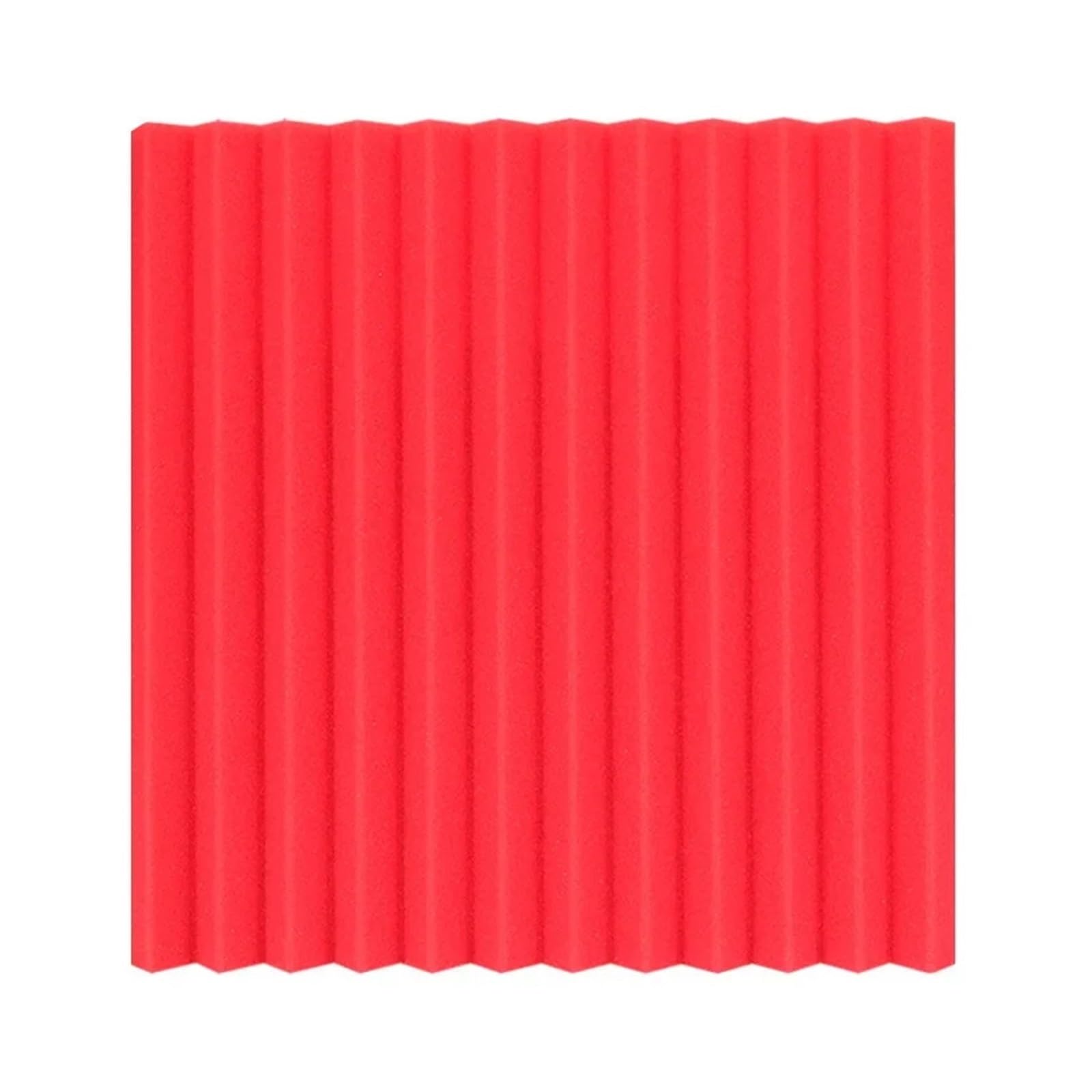 Pannelli in Schiuma Acustica Pannelli acustici in schiuma da studio, 72 pezzi, 300x300x25 mm, cunei insonorizzati, isolamento acustico, trattamento in(Red)