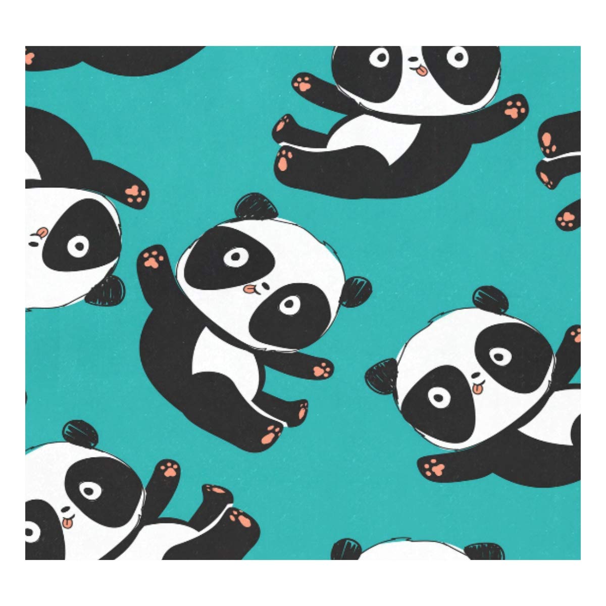 Taza de viaje aislada al vacío de acero inoxidable con doble pared a prueba de fugas, botella con diseño de oso panda personalizado impreso en piel auténtica, termo de 500 ml