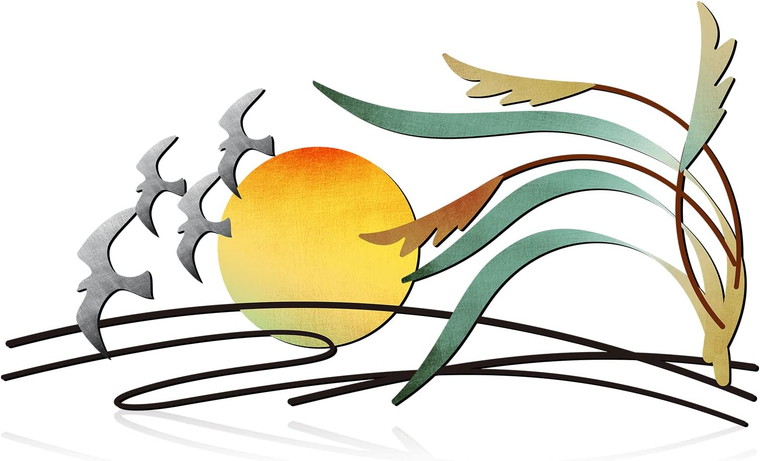 Landhoow Beach Coastal Wall Decor Tropical Metal Wall Decor