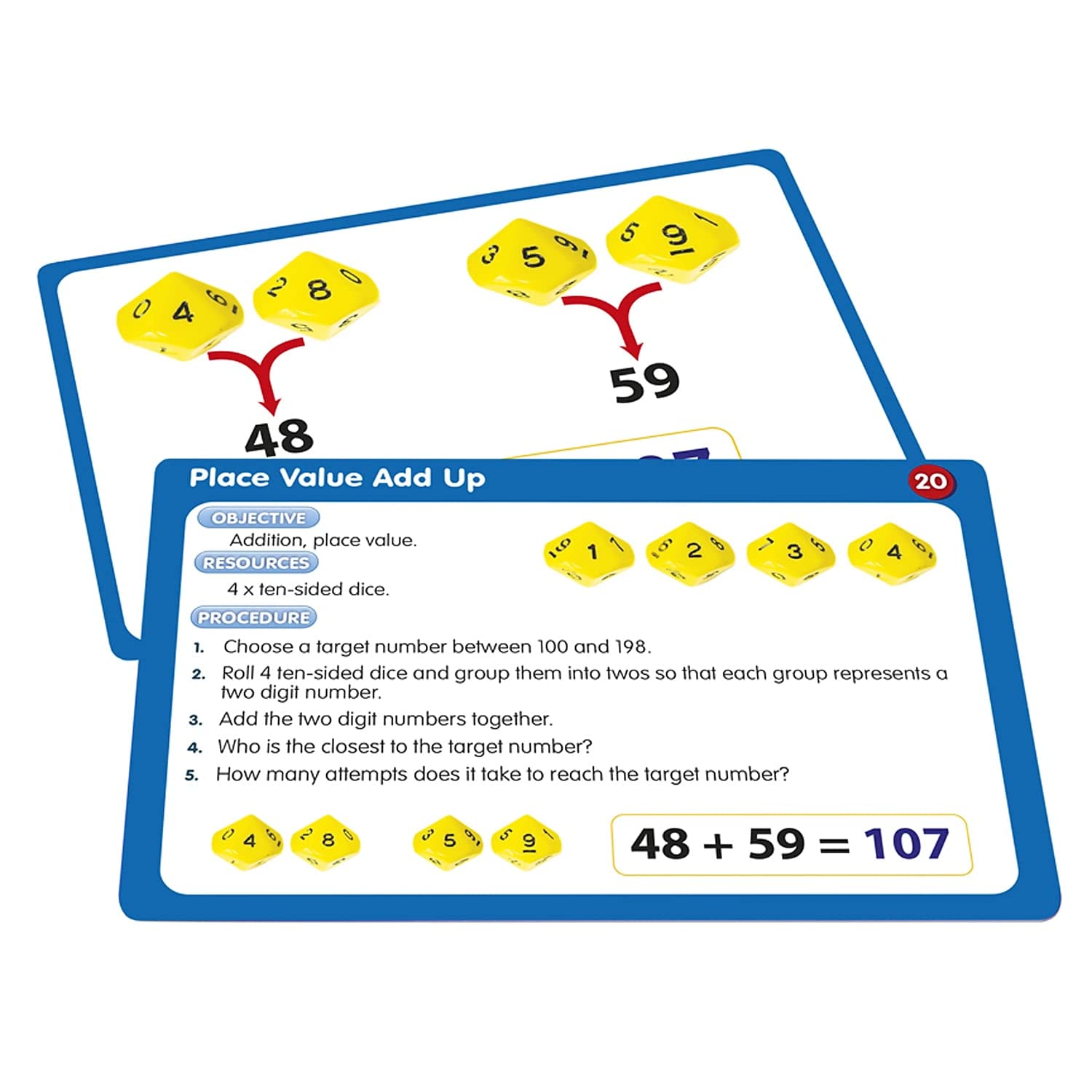 Junior Learning 50 Dice Activities Educational Action Games - Image 3