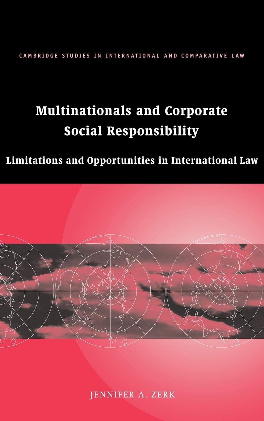 Multinationals and Corporate Social Responsibility Zerk Hardback 9780521844994
