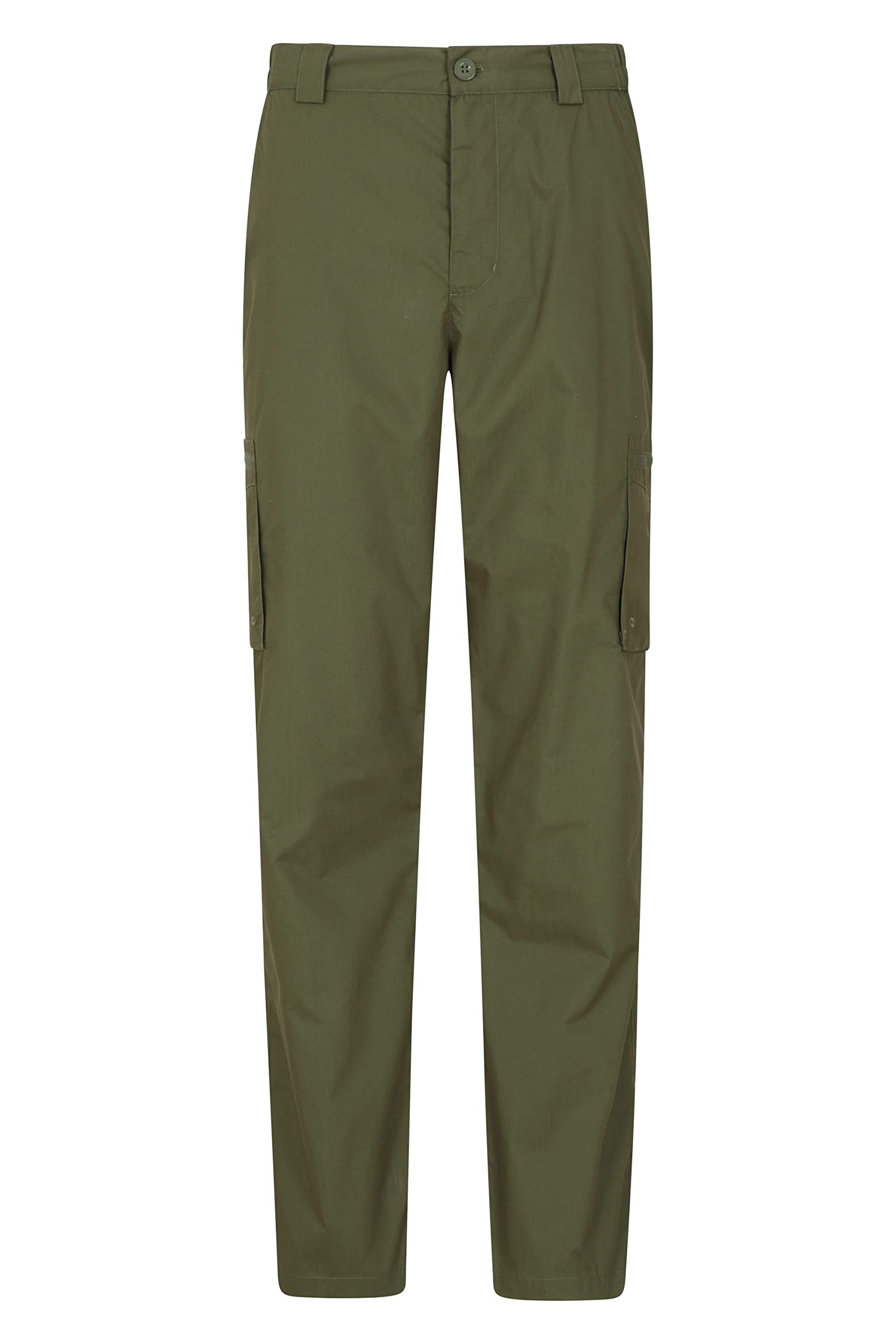 Mountain Warehouse Men's Khaki Trek Outdoor Trousers - Lightweight Casual Bottoms With Lots Of Pockets, Quick Dry Upf 50+ Pants - Spring, Summer, Travelling & Outdoors W32 Size 32