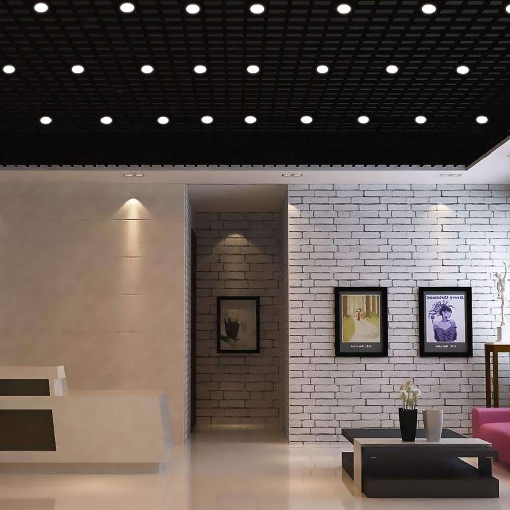 Panel de Rejilla LED para Techo, diseño Cuadrado único, luz empotrada, Profesional, de Aluminio, para Ventanas, exposiciones, galerías, hoteles, Foco Integrado, hogar, Comercial, Reflector Multiusos