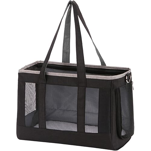 Cat Backpacks for Carrying Cats Pet Backpack Carrier for Small Dogs and Cats, Fully Ventilated Mesh Dog Backpack, Portable Cat Carrier for Travel, Hiking, Walking (Charcoal Black)