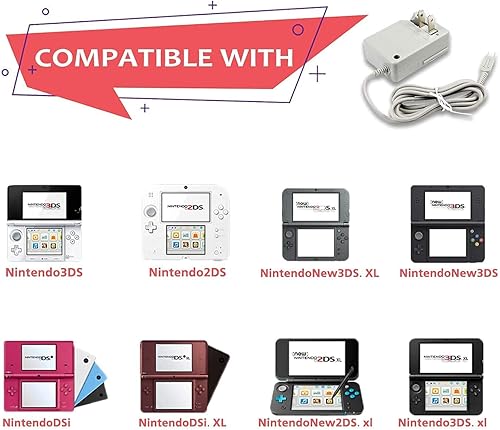 Miniatura 2 de Xahpower Paquete de cargador 3DS, cargador compatible con Nintendo 3DS (XLLL), 3DS (XLLL), nuevo 2DS (XLLL), 2DS, DSi (XLLL), paquete de 4 lápices