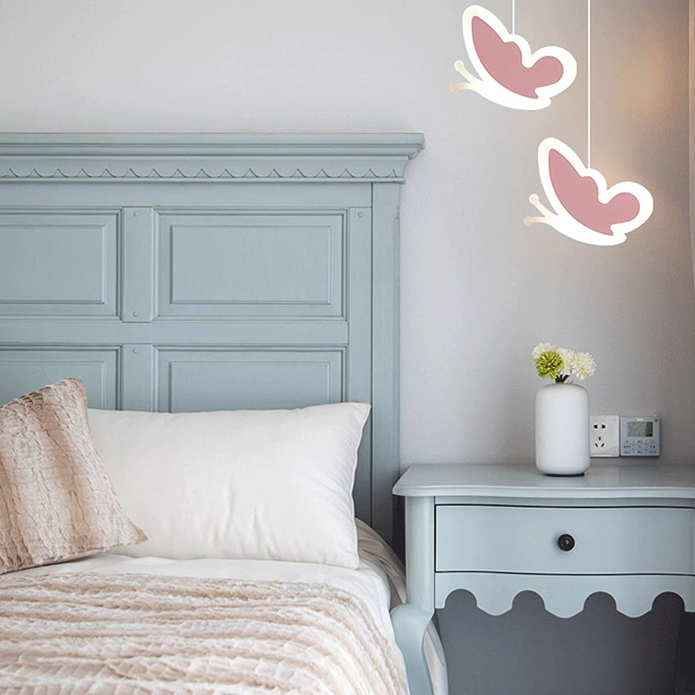 Lampada a Sospensione a LED in Acrilico da 13 W, Lampada a Sospensione a Forma di Farfalla, Accessori per lampade a Sospensione in Metallo, semplici lampade a Sospensione nordiche per camerette e