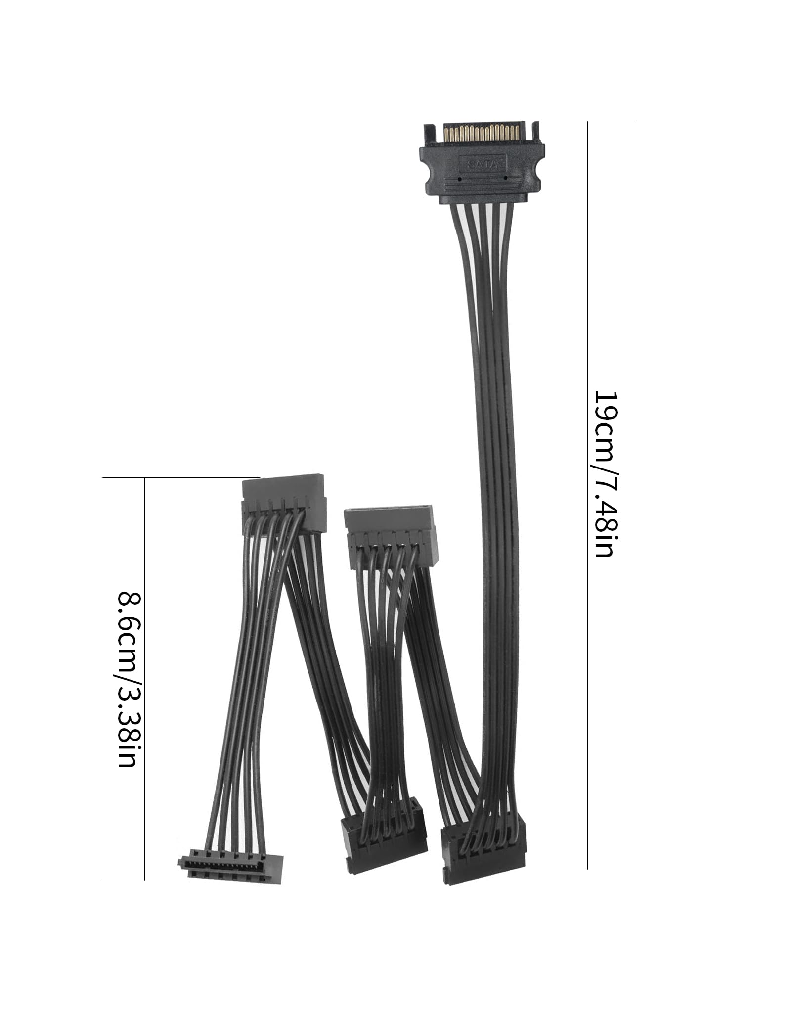 ファングッズ SATA SATA電源 】 3pin x 8口 冷却ファン ハブ 3ピンソケット