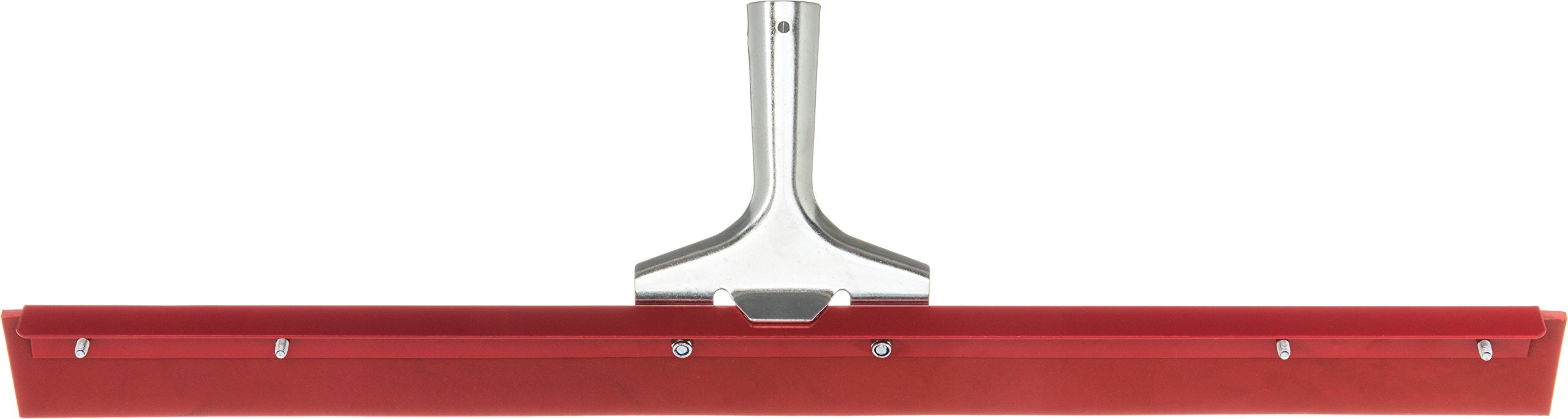 SPARTA Flo-Pac Gum Floor Squeegee Rubber Squeegee with Heavy Duty Steel Frame for Floor, Bathroom, Kitchen, Concrete, Tile, Garage, Commercial Use, 24 Inches, Red, (Pack of 6)