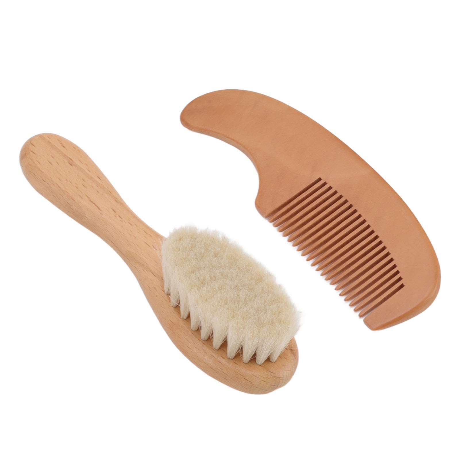 Baby Brush, Baby Hair Brush Composite Wood And Wool Baby Baby Brush And Comb Set Multifunction Baby Brush And Comb Set Men Hair Baby Bath