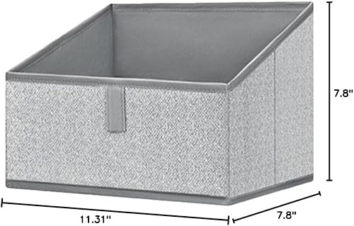 Miniatura 10 de Alipis Contenedor de almacenamiento trapezoidal de tela cesta plegable ropa interior organizador sujetador calcetines titular