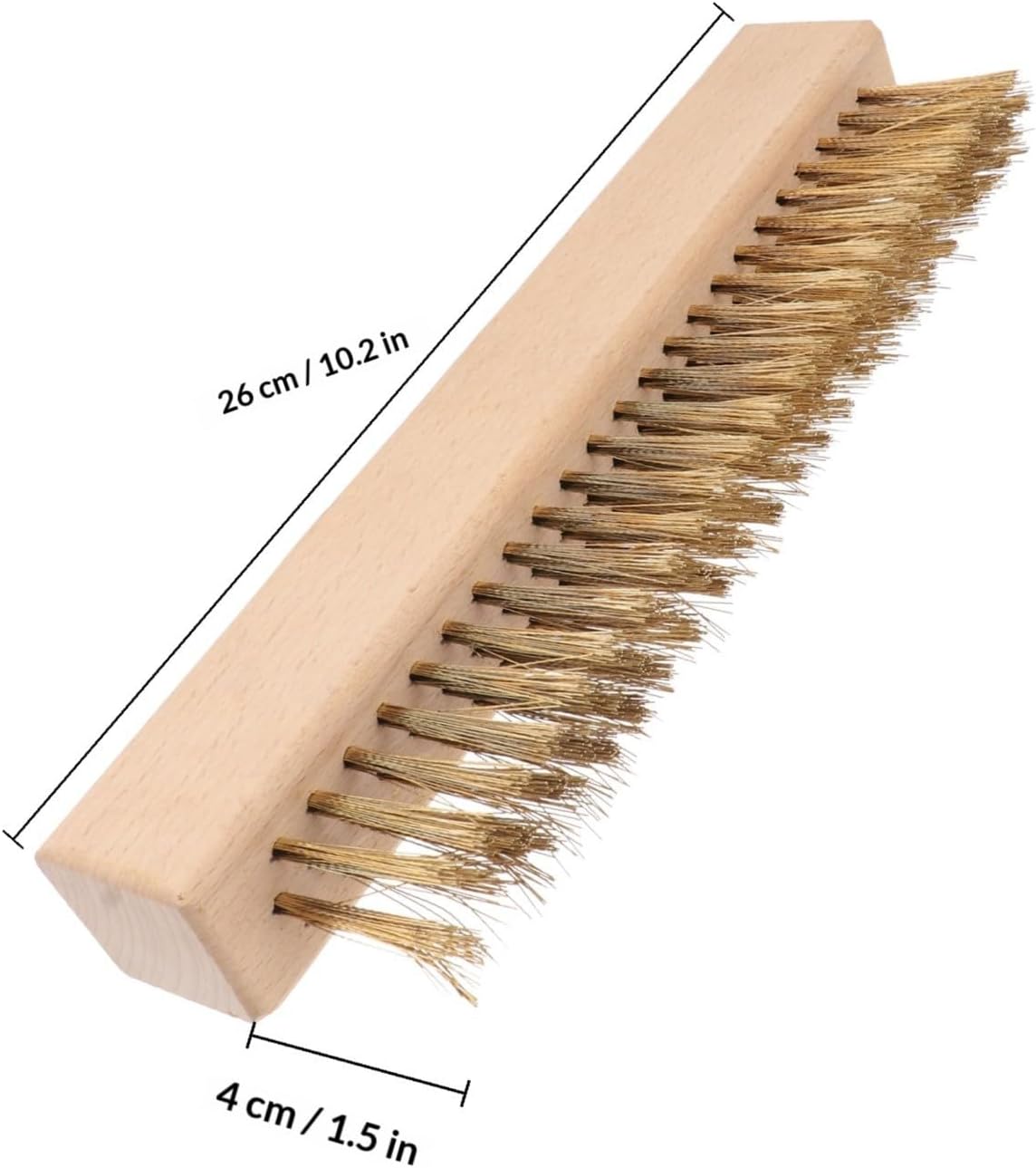 Copper Stove Cleaning Brush with Wooden Handle for Kitchen Use image 2