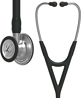 3M Littmann Cardiology IV Diagnostic Stethoscope, Standard-Finish Chestpiece, Black Tube, Stainless Stem and Headset, 27 inch, 6152