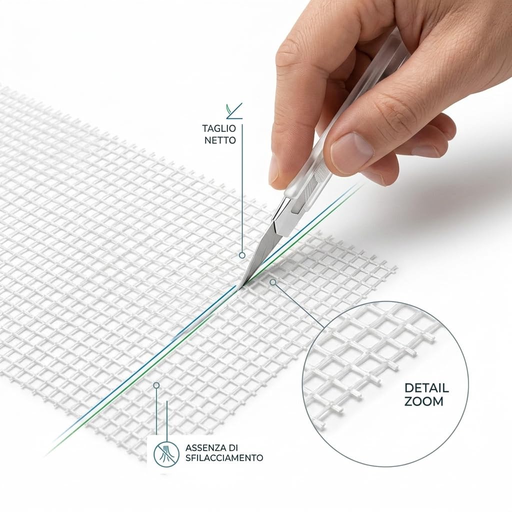 MAKA Rete Porta Intonaco in Fibra di Vetro 1x50 m 78 g/m² Bianca, Rete Anticrepe per Rasature, Intonaci Interni ed Esterni, Consolidamento Superfici e Ristrutturazioni