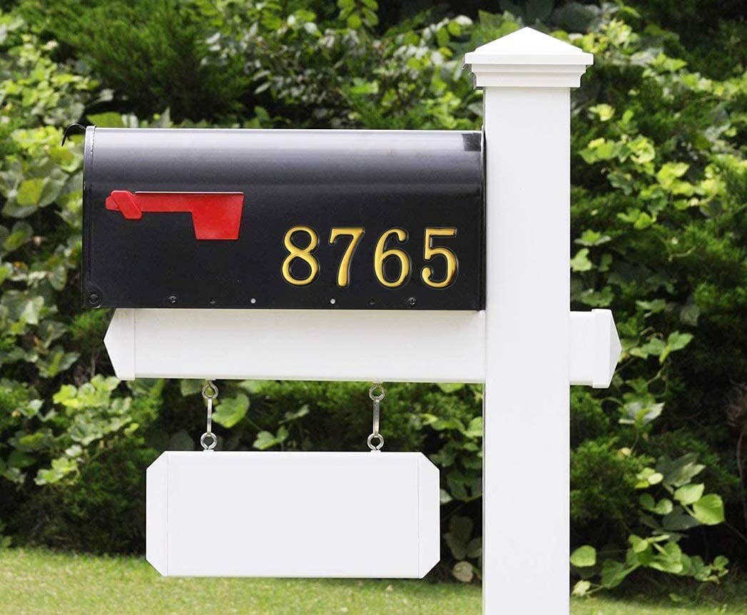 MIUPOO Mailbox Numbers 0-9, Door Address Number Stickers for House/Apartment/Floor,10 Pack 0-9,4 Inches, Gold - Image 4