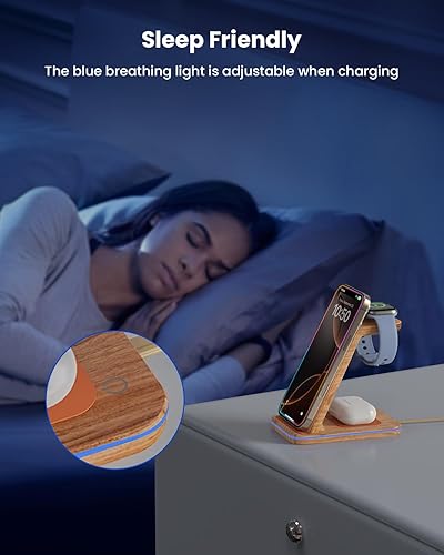 Miniatura 5 de Carga inalámbrica 3 en 1, soporte de cargador inalámbrico para múltiples dispositivos Apple, cargador inalámbrico para iPhone 17 16 15 14 13 12 11