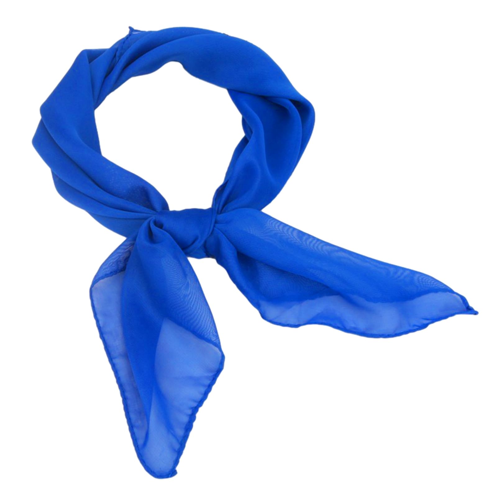Hangsu Square Ribbon Neck Scarf 1950s Chiffon Scarf Retro Hair Tie For Women 50s Square Handkerchief Solid Sheer HeadScarf Solid Color Handkerchief