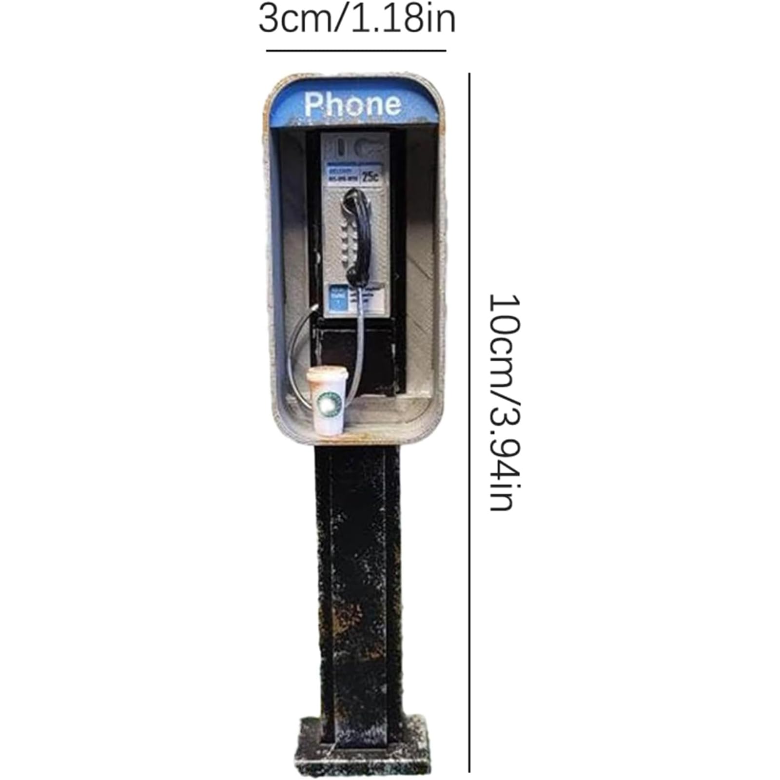 Amazon.co.jp: ミニチュアアメリカン公衆電話 1:12スケール ミニ