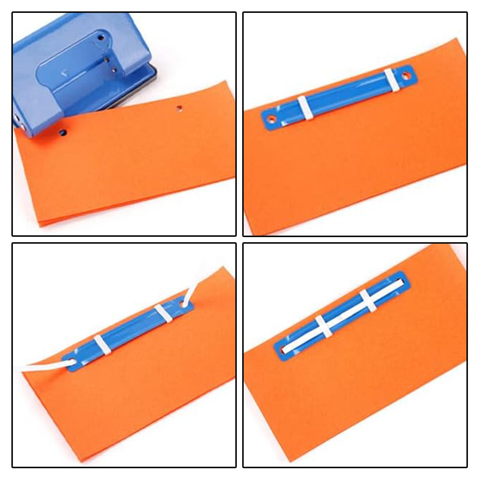 Bamyli 50PCS Paper Fasteners, 80mm Metal 2-Hole File Fastener, Filing Clip, File Strip Binders for Office School Folder Multicolor - Image 4
