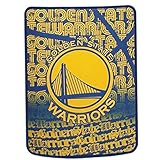 The Northwest Company NBA Golden State Warriors Redux Micro Raschel Throw, Yellow, 46 x 60