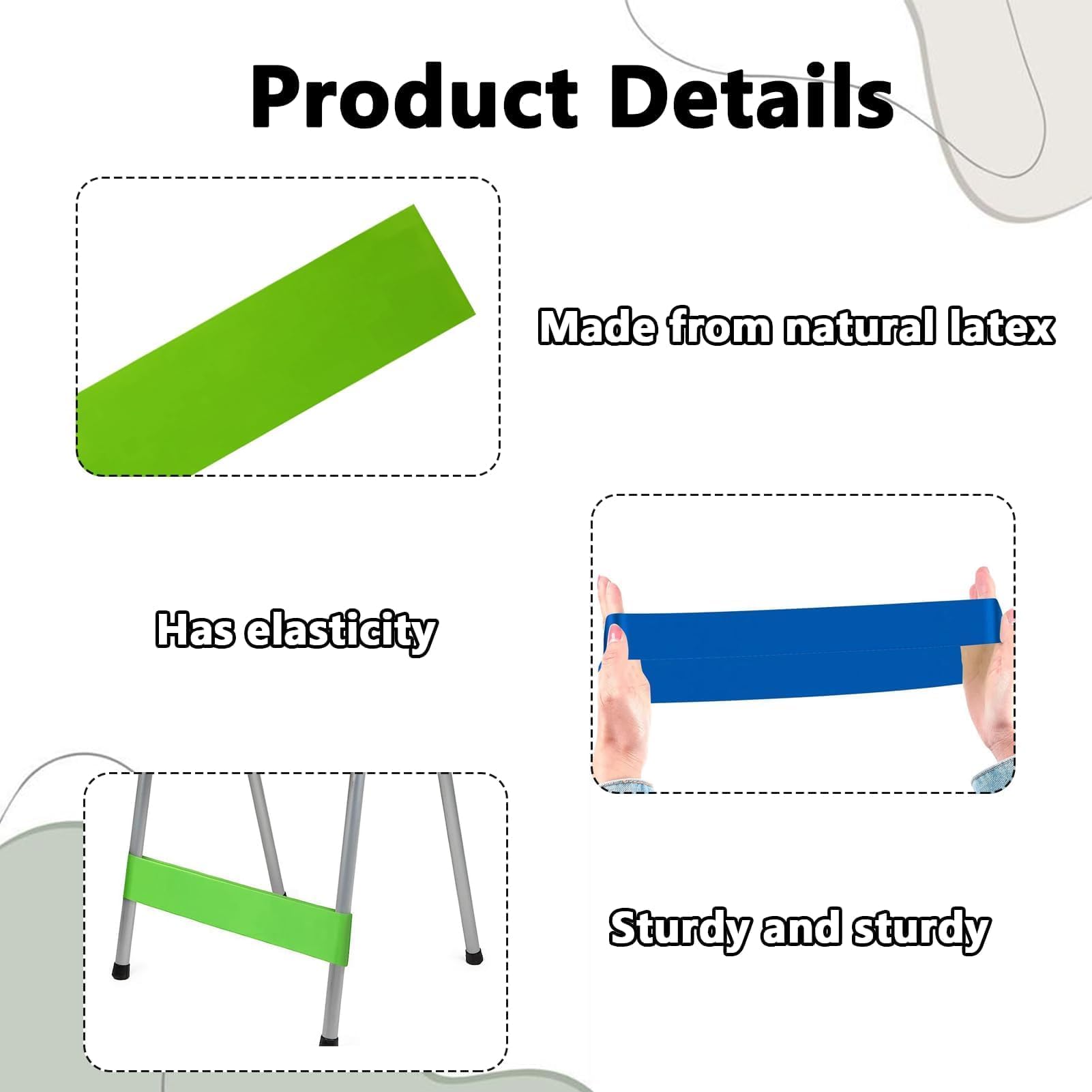 6er-Set Dehnbare Stuhlbänder Für Kinder - Sensorische Fußbänder Für ADHS & Konzentration
