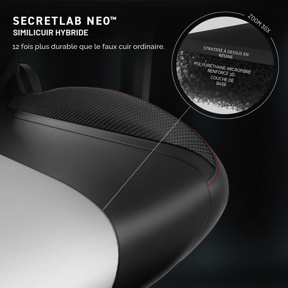 Secretlab Chaise Gaming Titan Evo Stealth - Ergonomique, Confortable et Inclinable avec Accoudoirs 4D, Appui-Tête Magnétique et Support Lombaire Intégré à 4 Directions - Noir - Similicuir