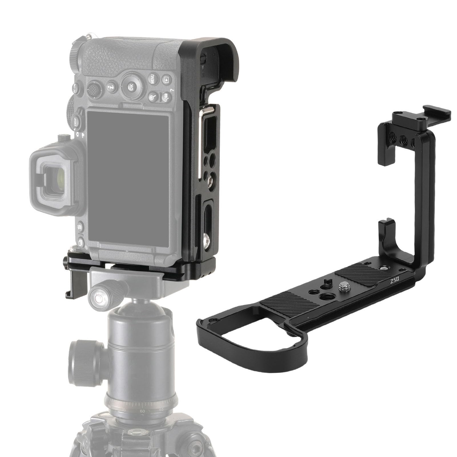 Piastra a Sgancio Rapido con Staffa a Forma di L per Fotocamera Z5II Universale per Sistemi di Stabilizzazione Ronin RS 2/3/4 Pro, con capacità di Espansione Multiinterfaccia