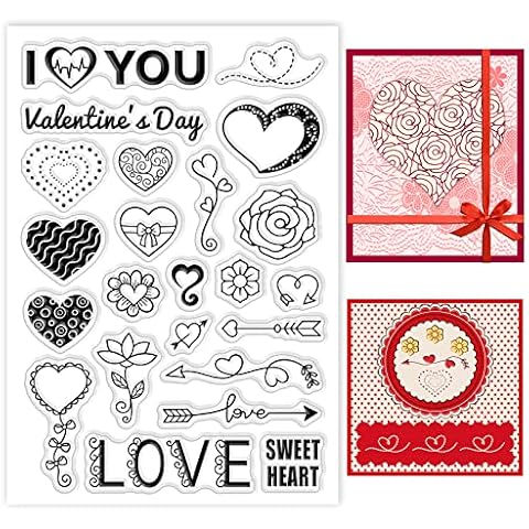 BENECREAT Sellos transparentes para San Valentín y álbumes de recortes Cover