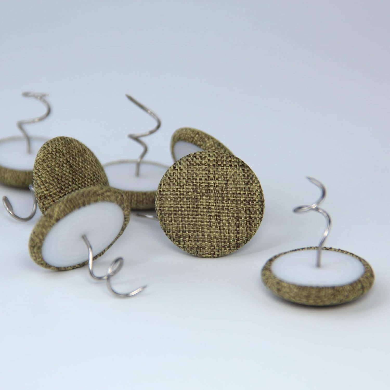 12 Colors Fabric Covered Button Twist Pins Dust Ruffle