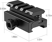 Vista 4 de Feyachi Picatinny Rail Riser Mount, 0.75"/0.83"/0.95"/1" High,3 Slots/5 Slots Riser Mount for Red Dot Sight