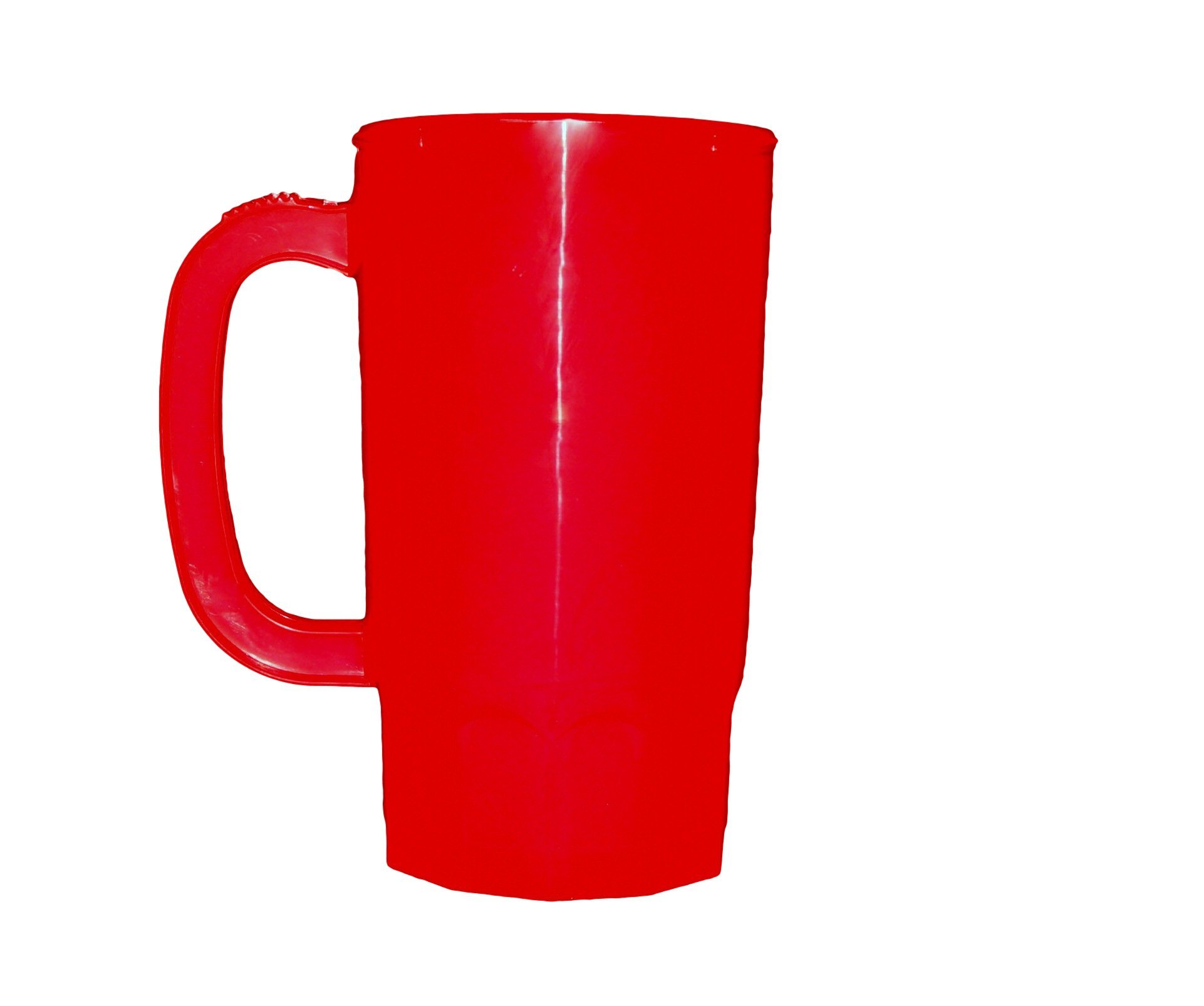 Talisman, Plastic Beer Mugs, Large 32 Ounces, Pack 8, Color Red