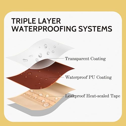 Miniatura 5 de COSFLY Fundas impermeables para muebles de patio para mesa y silla, fundas rectangulares para sofá seccional al aire libre grande, se adapta a hasta