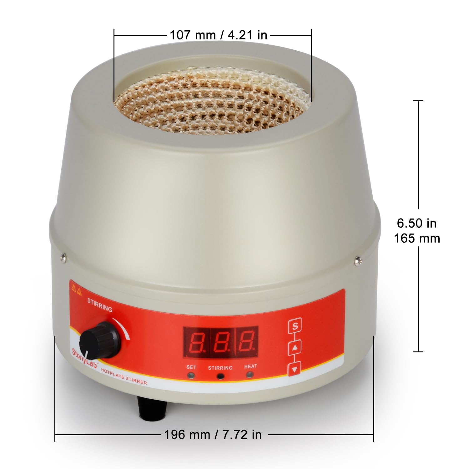 StonyLab Electric Stirring Heating Mantle - Precise Temperature Control -3