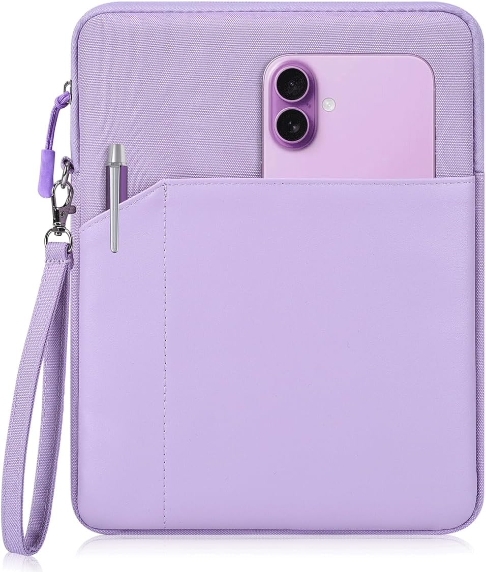 9-11 Inch Tablet Sleeve Case, Tablet Bag Carrying Travel Pouch for iPad 11-inch A16 2025, 11 inch iPad Air M3 M2 / Pro M4, 10.2 10.9" iPad, Galaxy Tab S8/S9 11"/ Galaxy Tab A9+ Bag, Purple