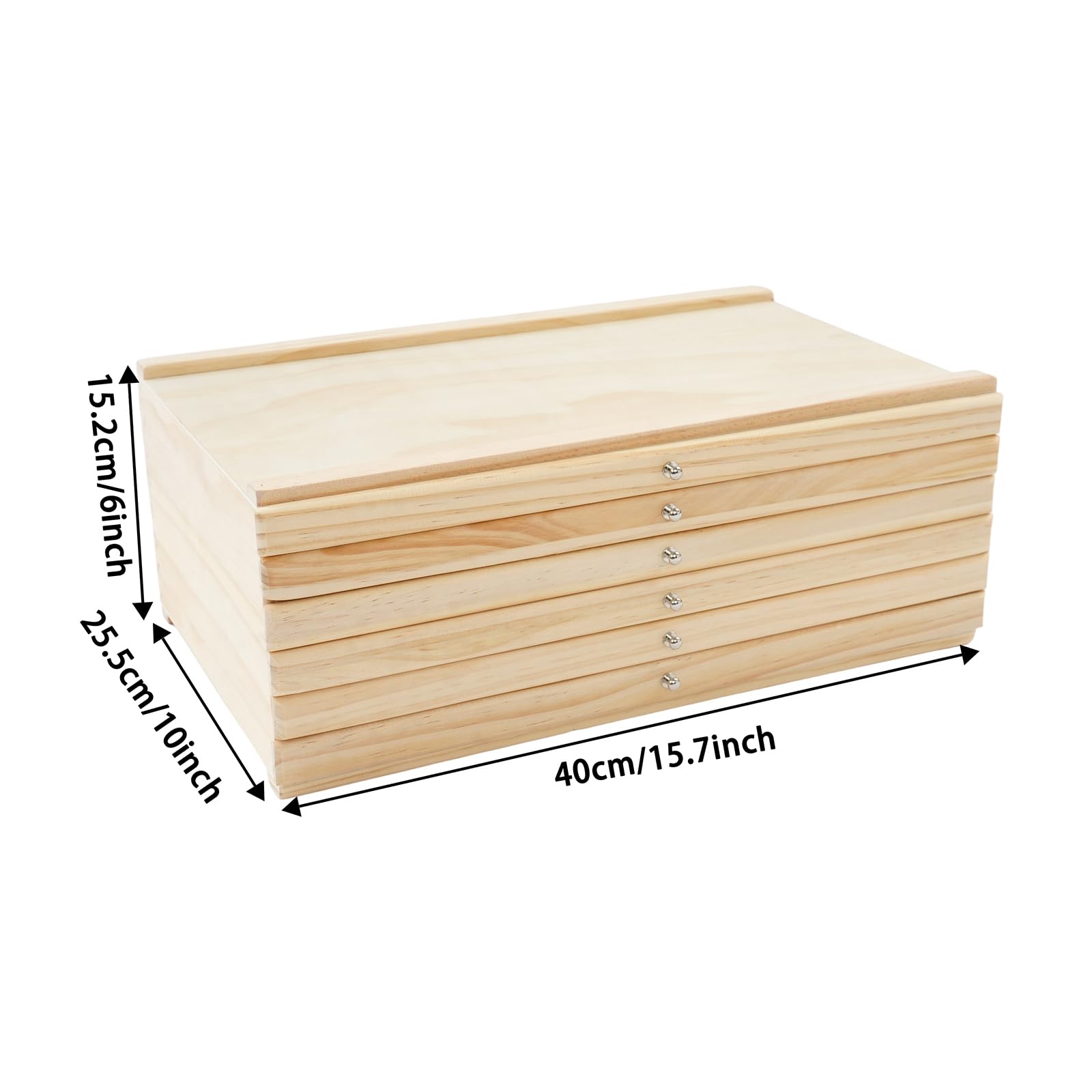 6 Schublade Aufbewahrungsbox 2er-Pack, Holz Künstlerbedarf Storage Box