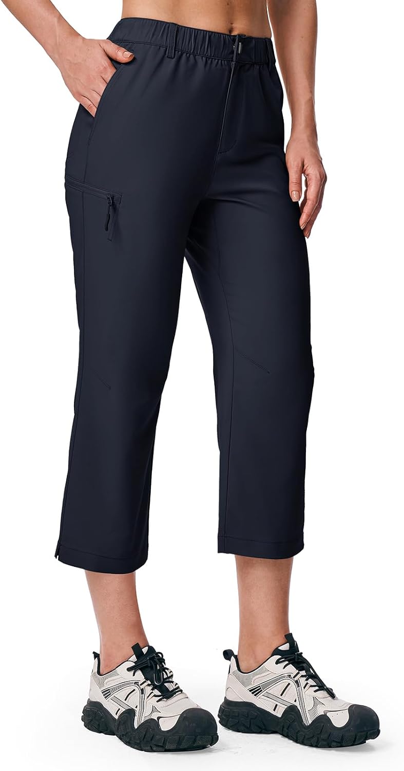 Rdruko Women's Cargo Capris Pants Lightweight Stretch Quick Dry Summer Casual Travel Pants for Hiking Outdoor - Image 2