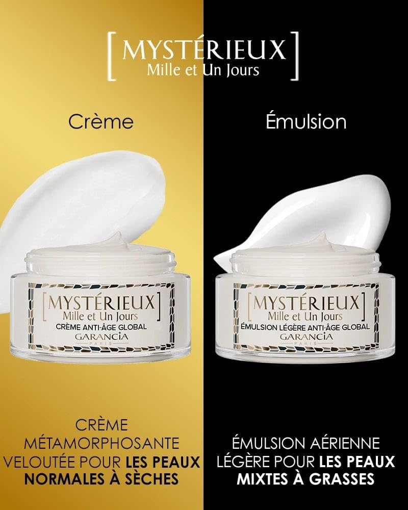 Garancia Mystérieux Crème Anti-Âge Global Algue Marine Rides & Éclat 30ml | Texture riche. Algue Alaria esculenta, gomme de Tara et dérivé d'olive, lisse les rides et protège la peau