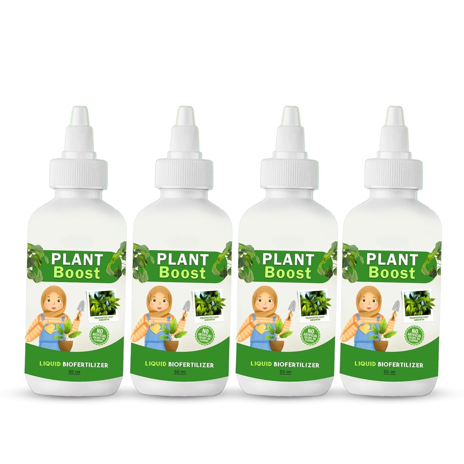 Plant Boost Liquid Biofertilizer – Fast Rooting Growth Enhancer | Promotes Photosynthesis, Strengthens Roots & Improves Plant Health - 200ml | Ideal for Flowers, Vegetables, Herbs (PACK OF 4)