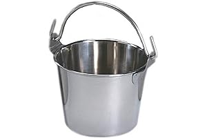 Lindy's Stainless Steel Pail for Cows and Farm Animals