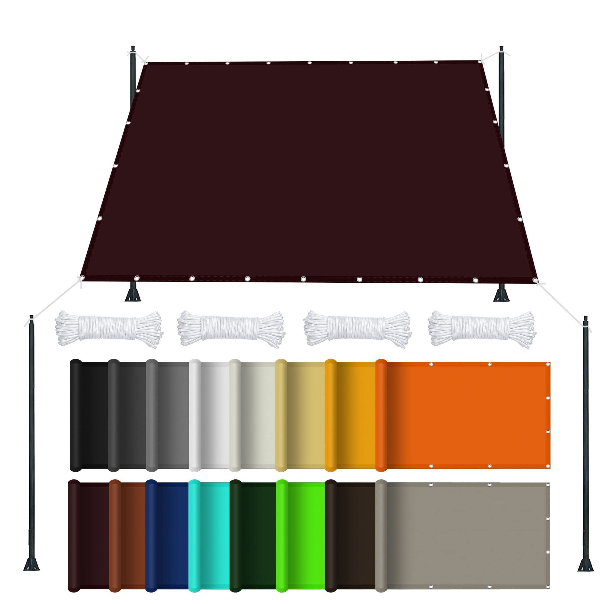 Voile d'ombrage anti-UV Slish 4,5x5,5m pour créer un coin d'ombre frais