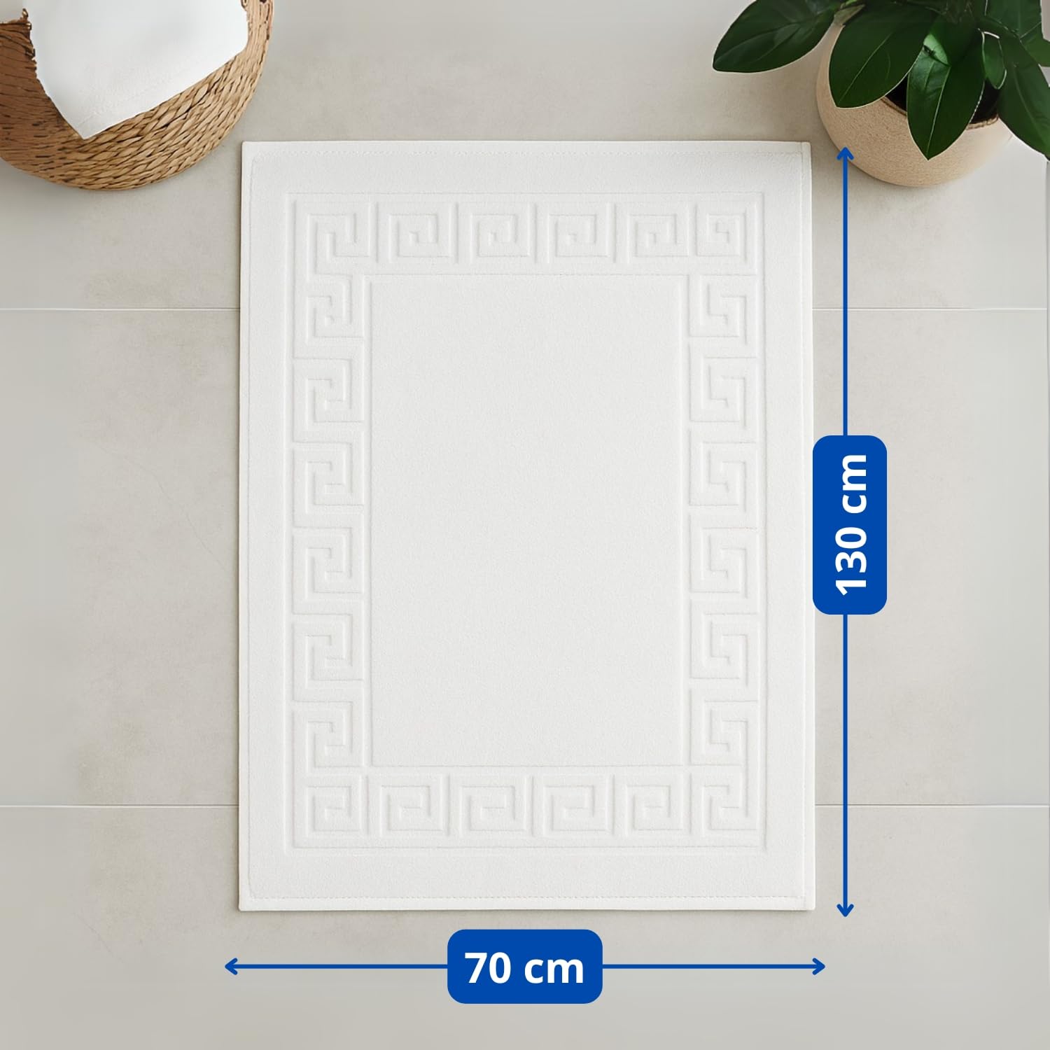 DECASATEXTIL Pack de 12 Toallas Baño Grandes 70x130 cm - 100% Algodón Blanco Suave y Absorbente - Toalla Blanca de Ducha - Juego de Toallas para Hogar y Hostelería