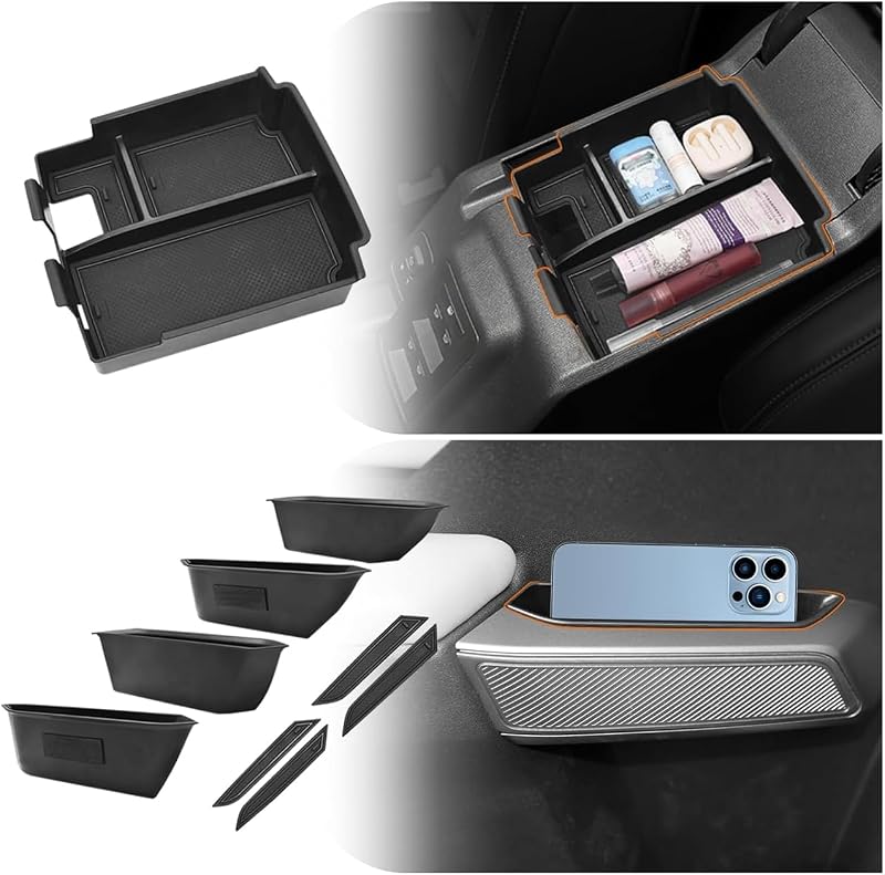 Organizadores do console central e puxador GZSH para Ford Bronco 2025 e 2026 4 portas automático – 2 peças