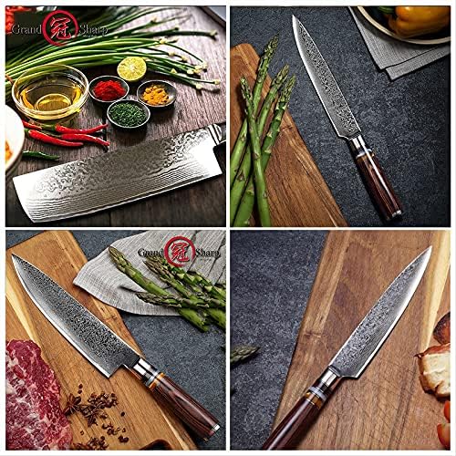 Set Cuchillos Cocina 4 Piezas Acero Damasco miniatura 4