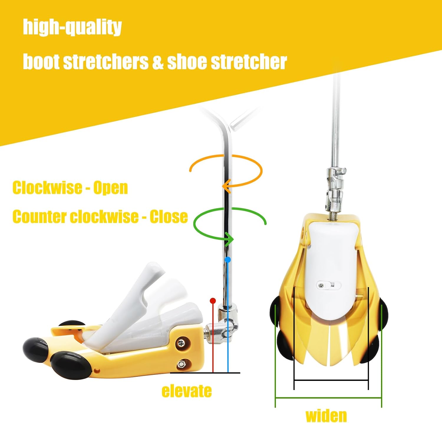 Boot Stretchers for Cowboy Boots, 2 Pack Adjustable Shoe Boot Stretcher for Men's Women's Thick Wide Feet
