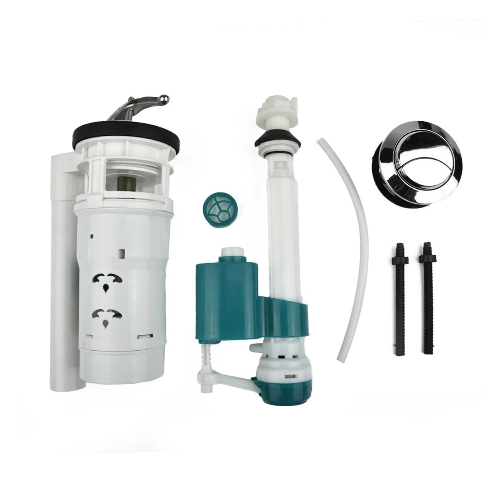 RAHBI 1 Juego de Kits de tanque de inodoro, piezas de relleno de cisterna, válvula de descarga de drenaje de agua, juego de botones de ahorro de agua, accesorios de reparación, productos de baño leisu