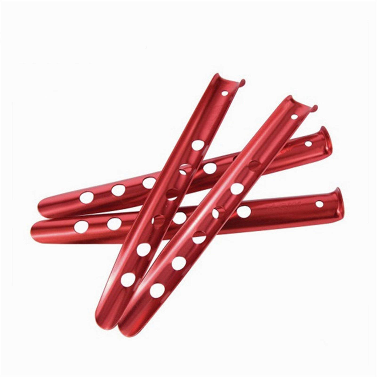 Piquet de tente en aluminium robuste et durable de 23 cm en forme de U de camping pour tente de plage, clou à neige pour fournitures de camping en plein air, accessoires pour jardinage, randonnée (rou