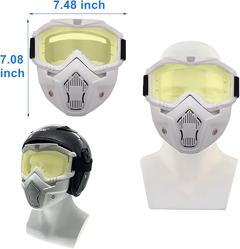 Miniatura 2 de Gafas de motocicleta con máscara extraíble  Gafas de motocross ATV Anti-UV ajustables MX Riding Offroad Ciclismo Moto Gafas protectoras Racing