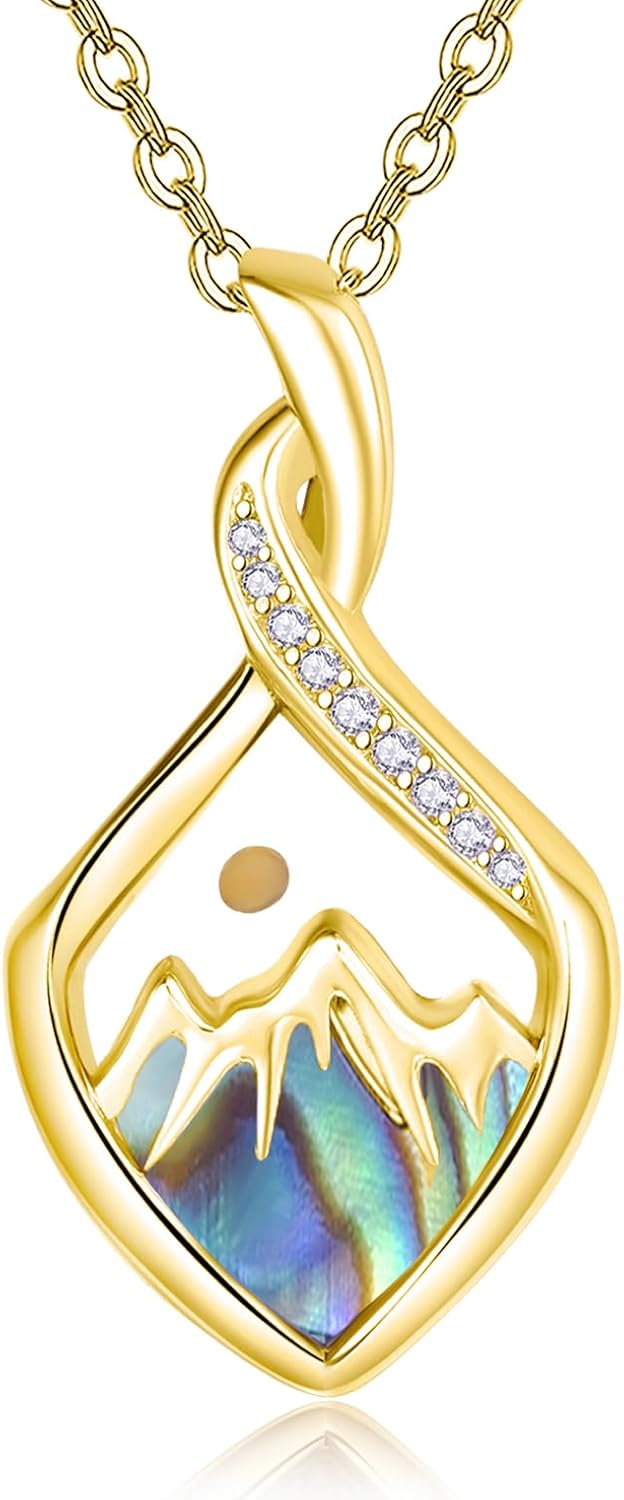 Rhombus Mustard Seed Mountain Necklace for Women 925 Sterling Silver Christian Faith Pendant Inspirational First Communion Confirmation Jewelry Gifts