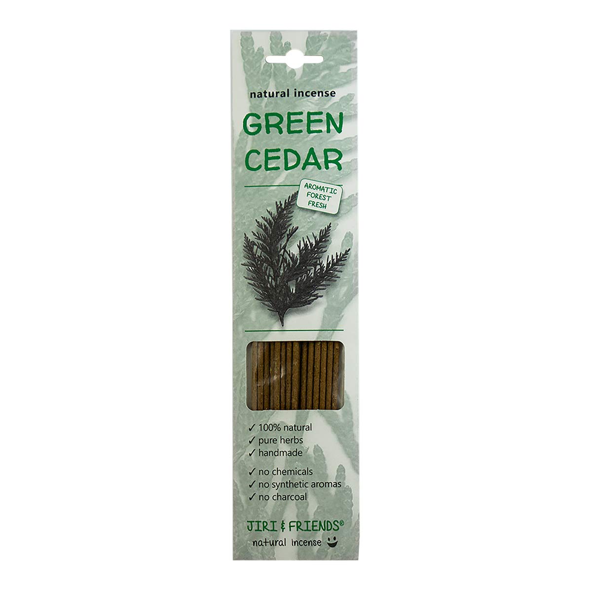 Jiri & Friends Natural Incense Green Cedar Fair Trade 100% Natural