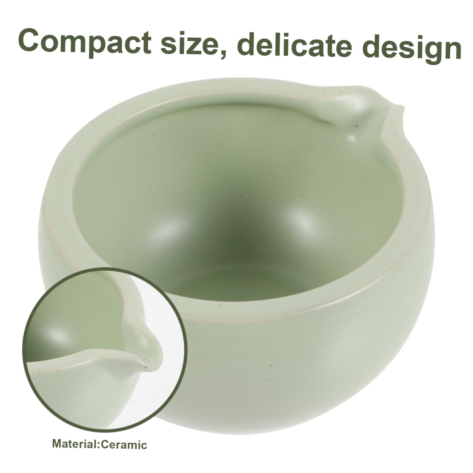 OKUMEYR Ceramic Bowl with Spout Tea Ceremony Cup Bowl for Home Tea House Use Craftsmanship Smooth Surface for Easy Handling